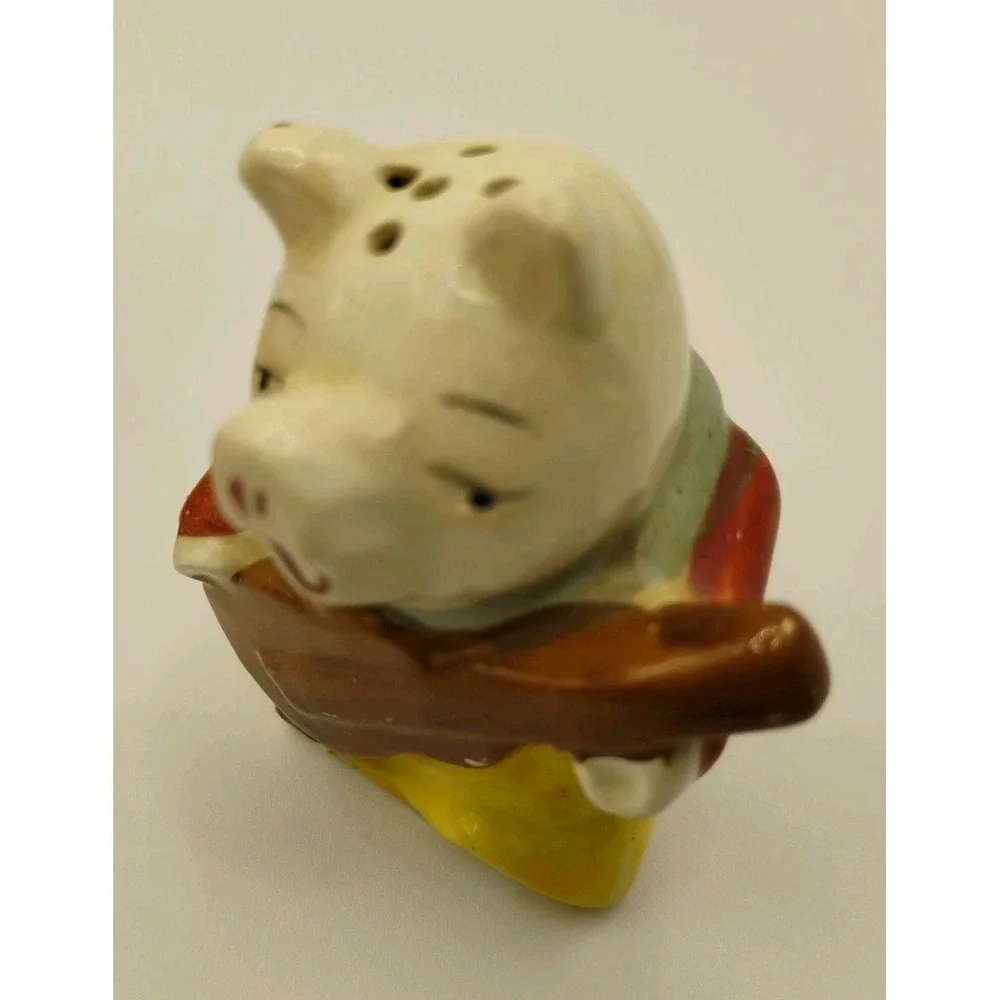 Anthropomorphic  Vintage Salt and Pepper Shakers Pig Musician Accordion Guitar